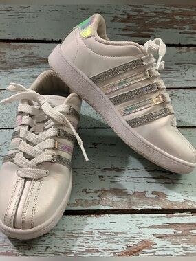 K-Swiss White Iridescent Kids Sneakers